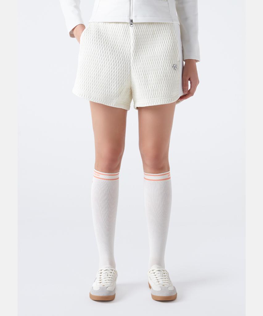 DESCENTE Women'S Padded Hybrid Half-Length Shorts Ivory (Sp422Shpo7)