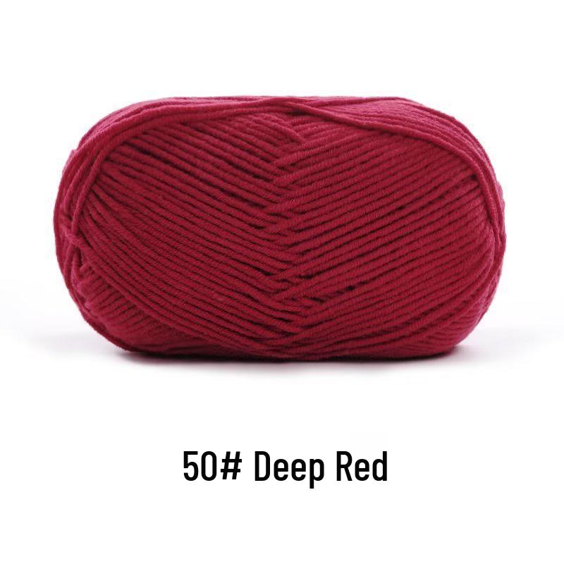 Suhe Meng Xiaoxiao 4-Ply Combed Cotton Milk Yarn for DIY Knitting: Blanket, Hat, Scarf Projects