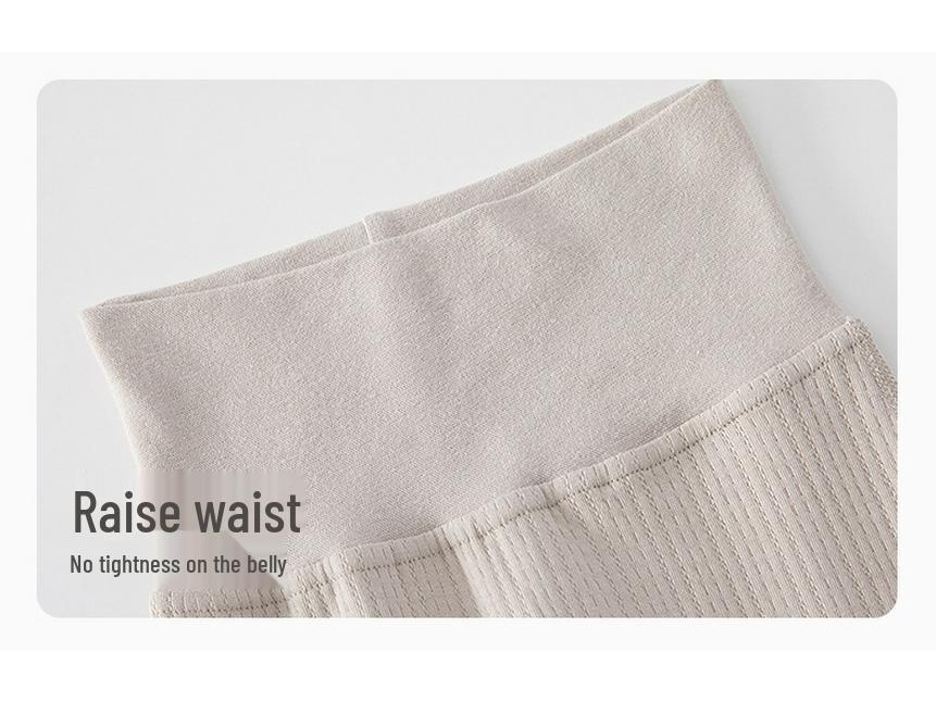 Newborn High-Waist Belly Protection Cotton Two-Piece Set for Boys and Girls - Autumn Home Wear Top and Bottoms