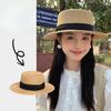 Summer French Flat Top Straw Hat Straw Top Hat Big Brim Sun Hat Seaside Vacation Sun Hat New Sun Protection Hat