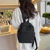 Casual Women's Backpack Lightweight Spring New Style Artistic Pure Color Travel Nylon Street Trend Breathable Small Size Backpack
