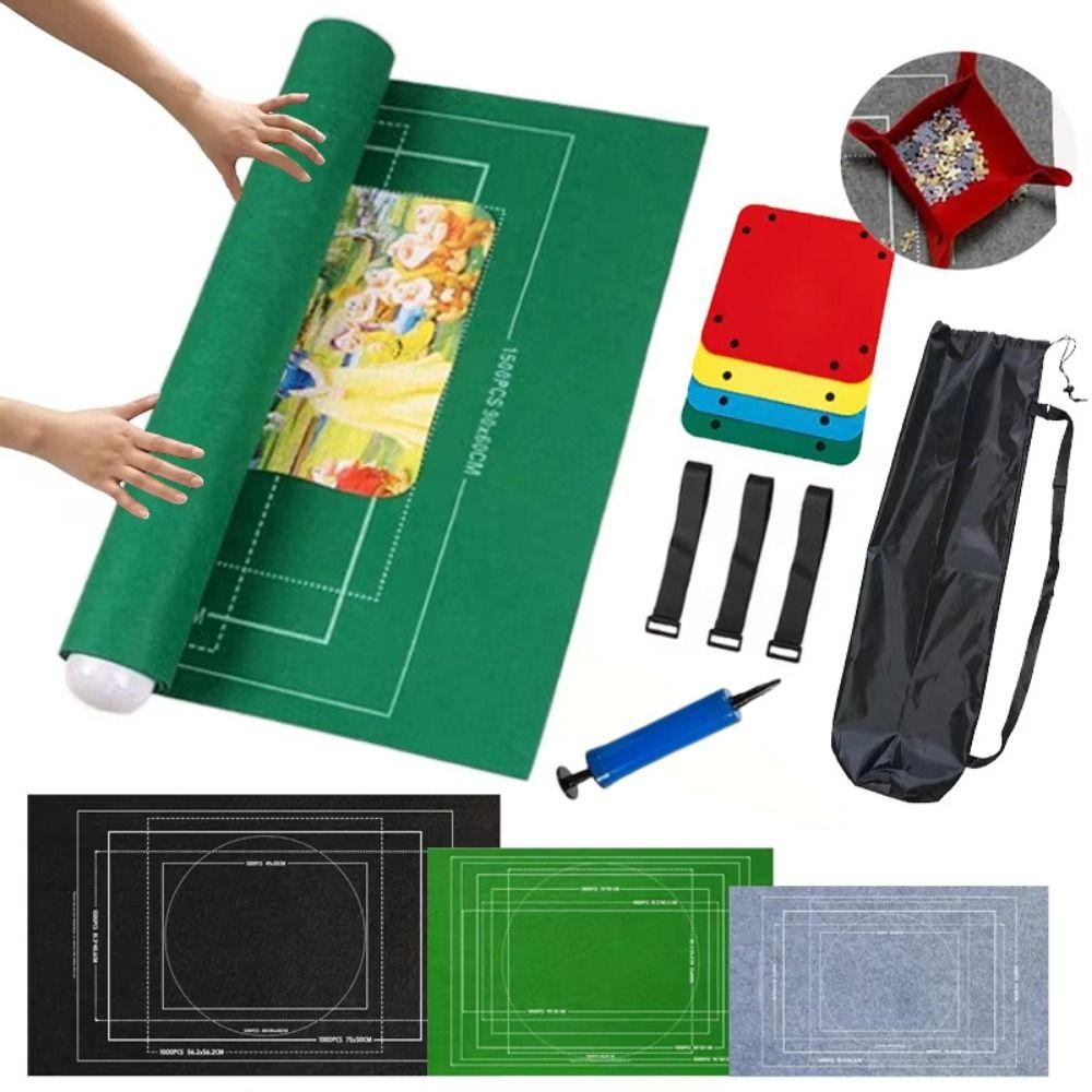 1500/2000/3000 Pieces Jigsaw Puzzle Storage Mat Set Rollup Puzzle Mats for Kids and Adults