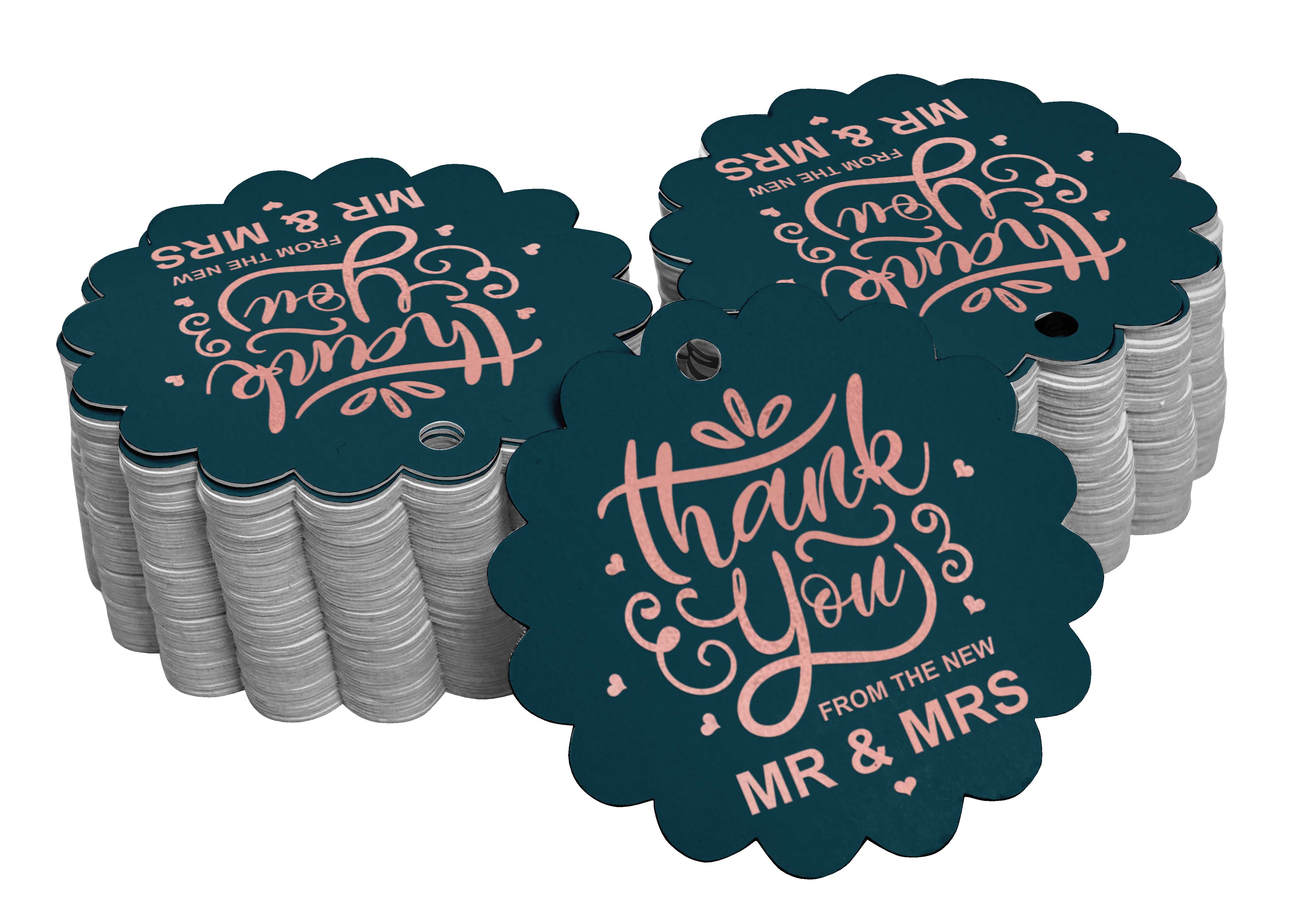 

Inkdotpot Дякую вам від нової весільної бирки для пляшок Справжня золота фольга Favor Hang Tags 100 50 Rose Gold Foil Tags синій