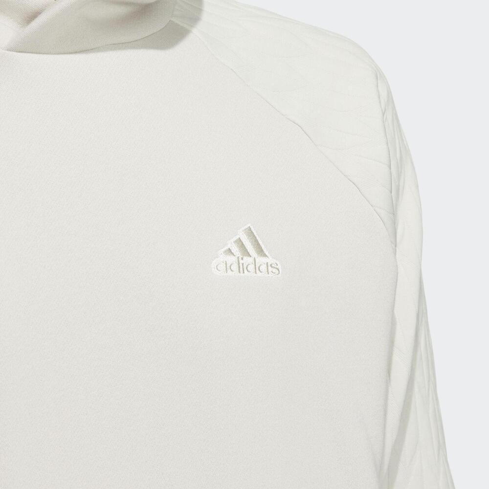 Adidas Einfarbiger Logo-Print Hoodie Langarm Sweatshirt Herren Oberteile Weiß HN8997