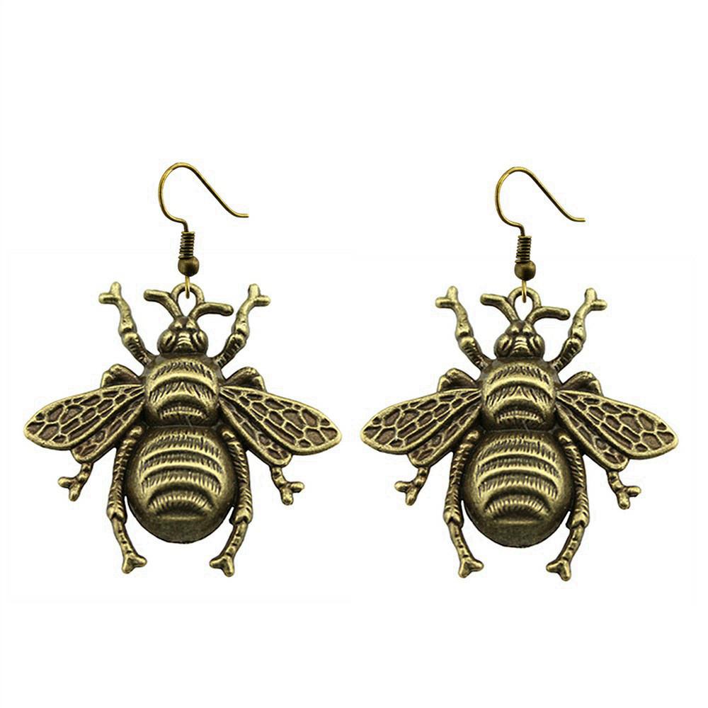 Hängeohrring Biene Wabe Minimalistische Schmuckkomponenten Ohrringgröße 18x19mm QE004