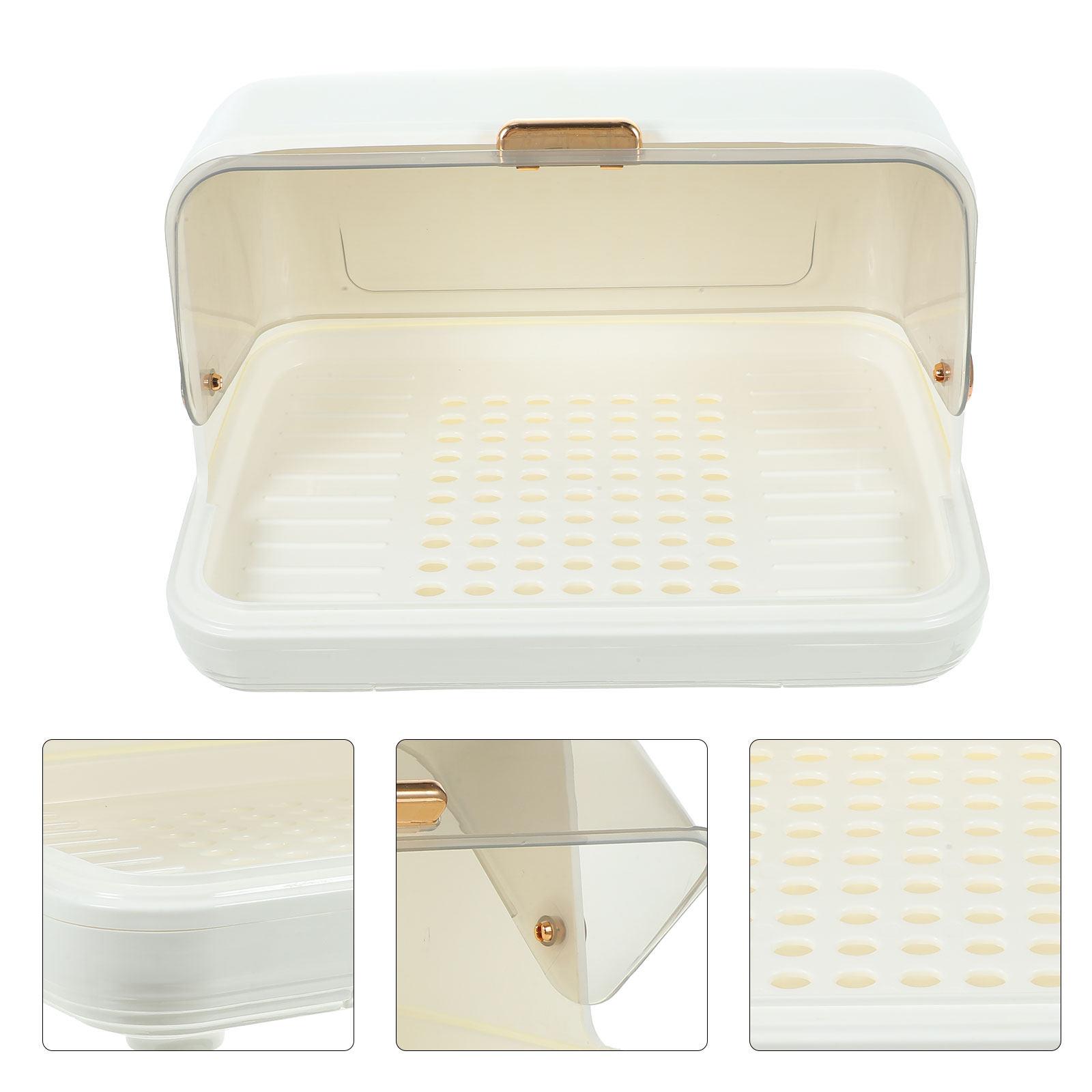 

Durable Kitchen Cup Organizer Storage Box with Drain Rack Transparent Dustproof Multi-Use Cup Dish Drying Rack other