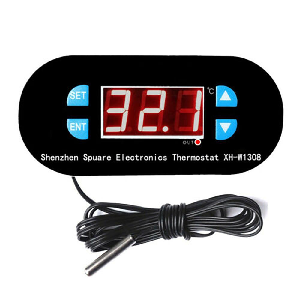 Blue LED W1308 12V Digital Thermostat Temperature Alarm Controller Sensor Meter