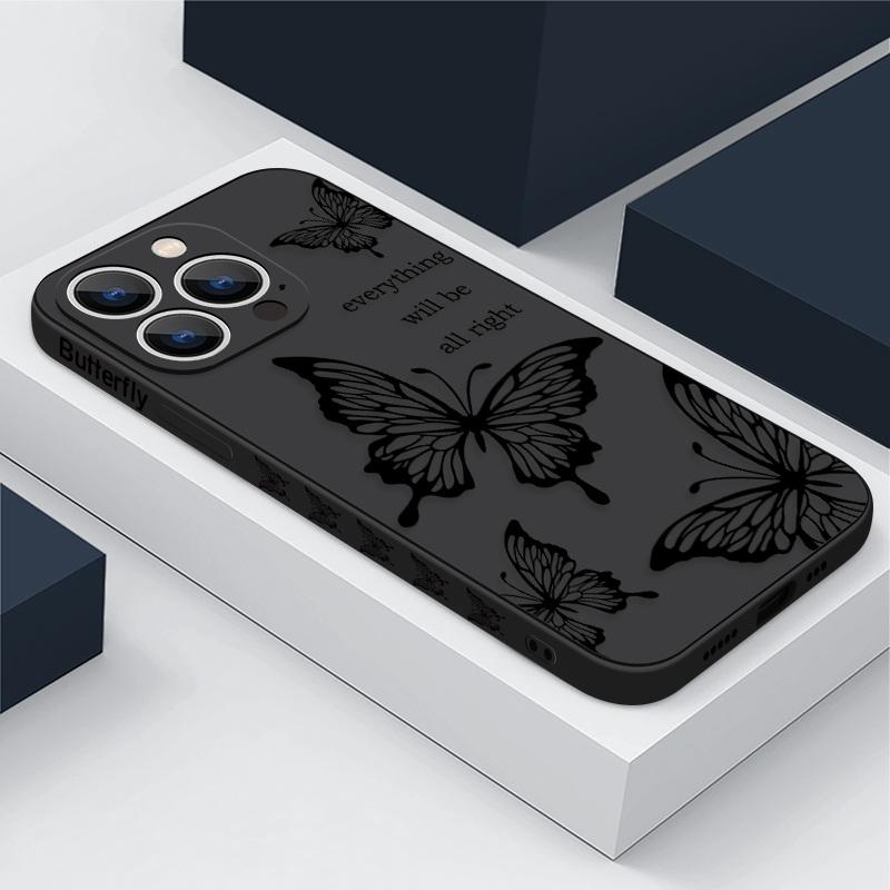 Butterfly Shell Snake Daisy Little Print Phone Case For Iphone 16 15 Plus 14 13 Pro Max 7 8 Xr Xs 11 12 Shockproof Slim Soft Plain Color Cover