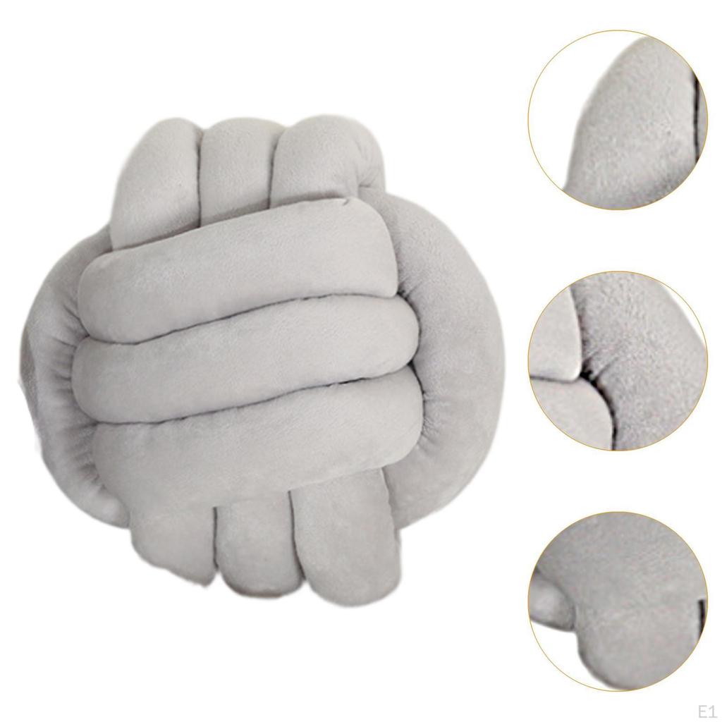 Knot Pillow Ball ,Decorative ,Handmade, Soft Decoration Cute Round Decor Throw for Office