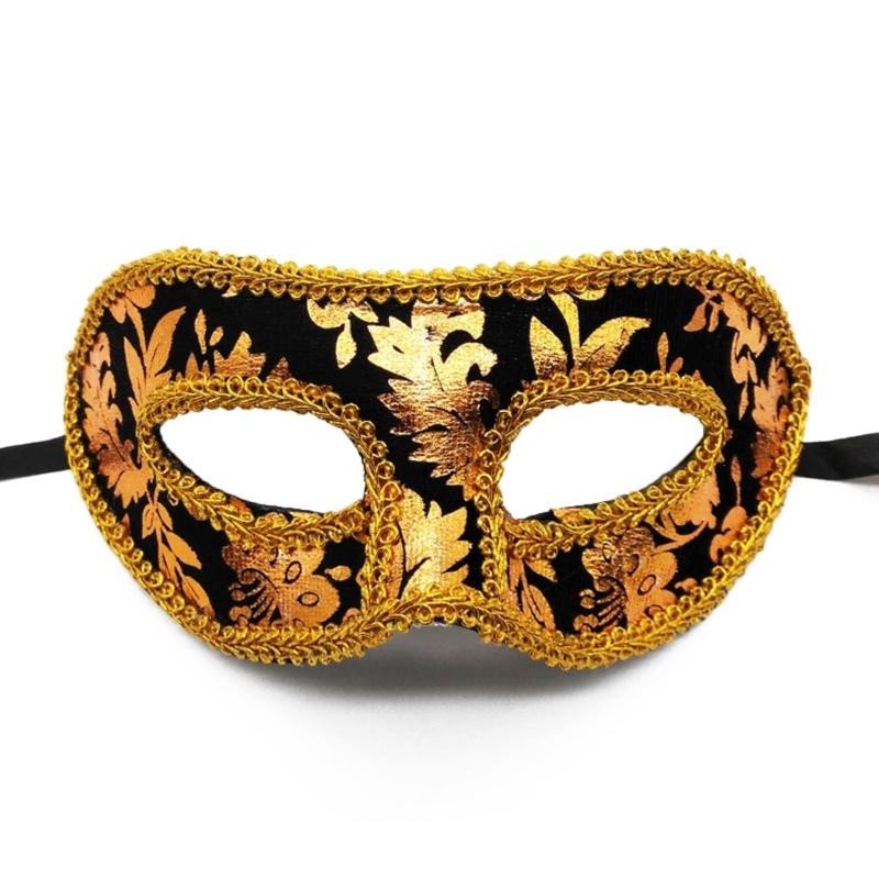 Male Half Face Mask Men Masquerade Mask Vintage-Venetian Mask Lightweight Party Mask for Costume Carnival Theme Parties