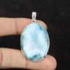 Larimar Gemstone Pendant Handmade Pendant 925 Sterling Silver Pendant Larimar Jewelry Elegant Pendant Anniversary Gift For Her Women Pendant