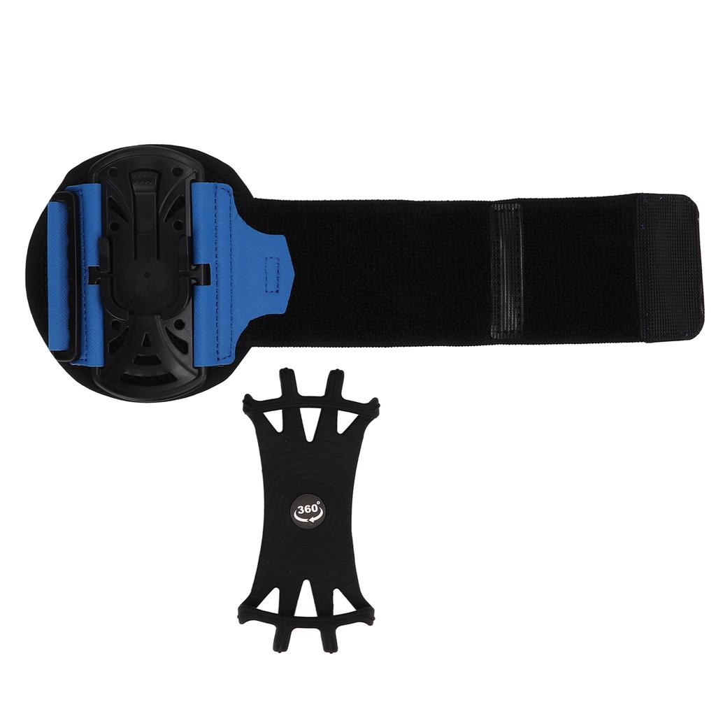 Phone Holder Armband Wrist Case 180 Degrees  Rotation Detachable Wristband Case for 6.6in PhonesBlue