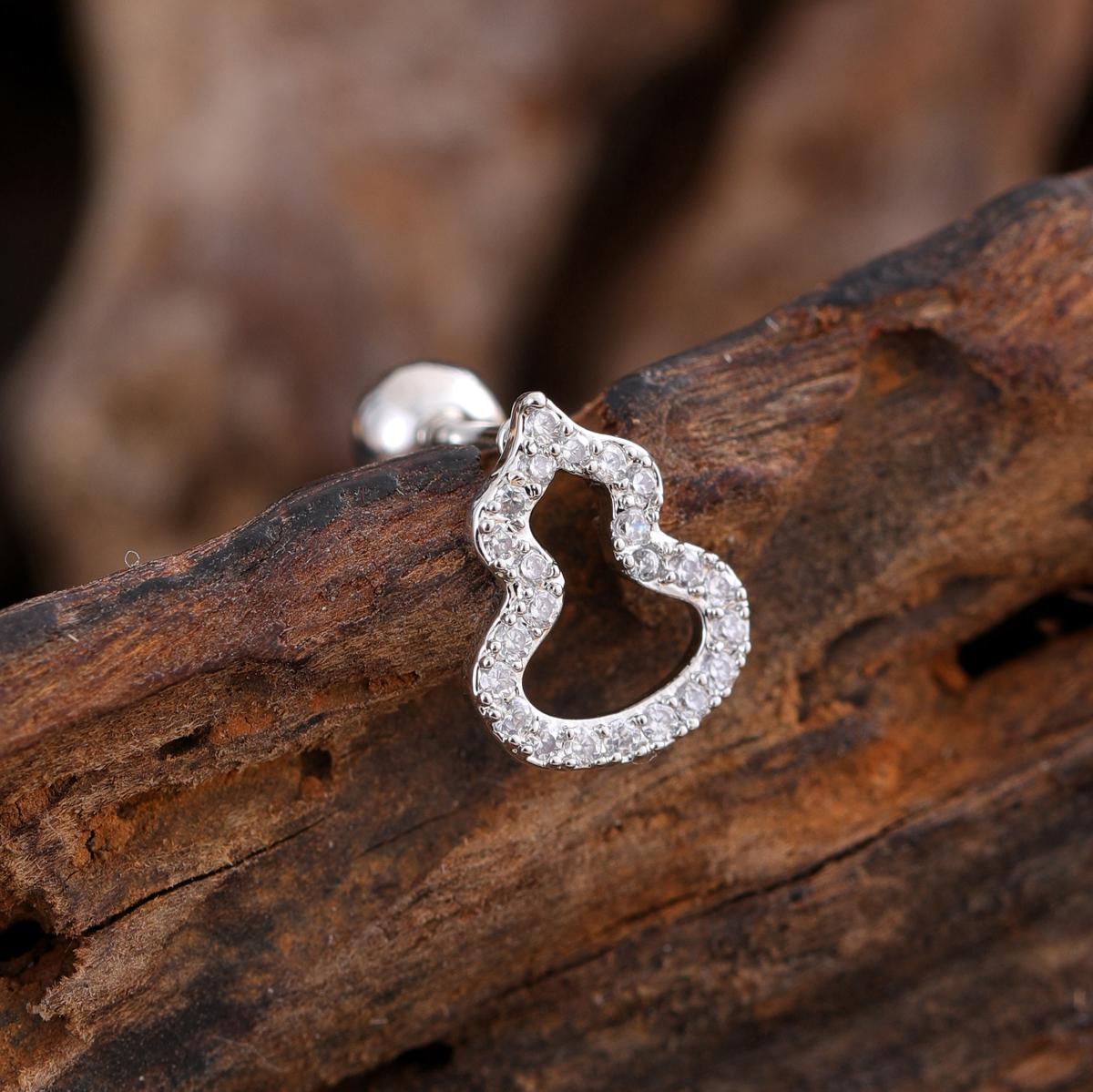 

Set of 10 Cartilage Mid Helix Tragus Conch Earrings 20g Hypoallergenic Surgical Stainless Steel Zircon Women s Piercing Jewelry 0.8*6*4mm&Ear Tragus Earring