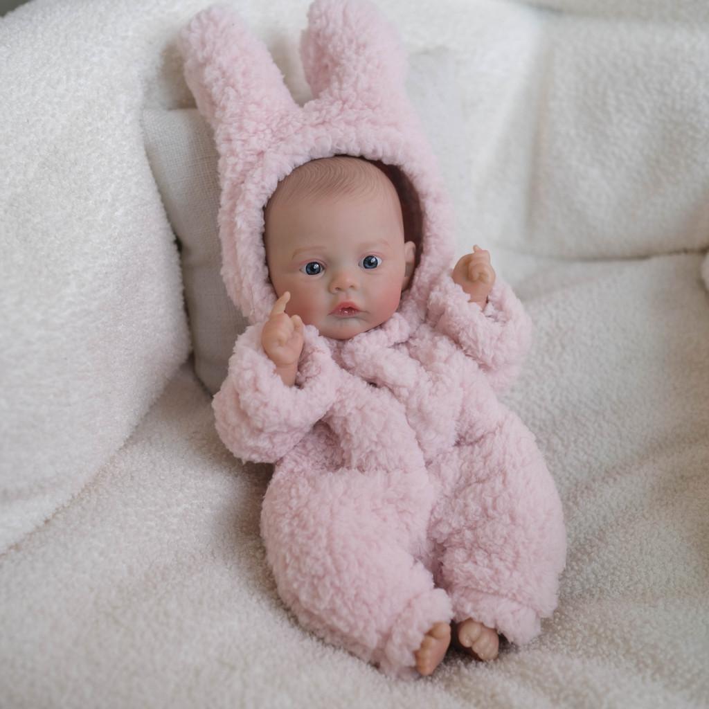 

Wear Rabbit Clothes Silicone Meadow Doll 12inch Figure With Realistic Hands For Collectors And Play
