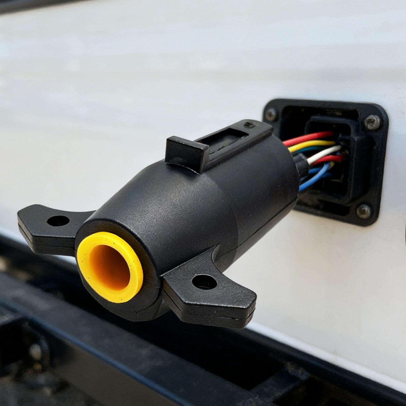

7 Pin RVs Trailer Light Plug Connector Easy Installation No Tools Required Trailer Light Plug Connector Trailer Plug 1