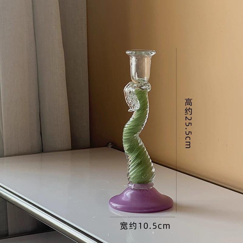 Лакированный Подсвечник Геометрический Вращающийся Искаженный Градиентный Высокий Подсвечник Подсвечник Держатель для Свечи Домашний Декор