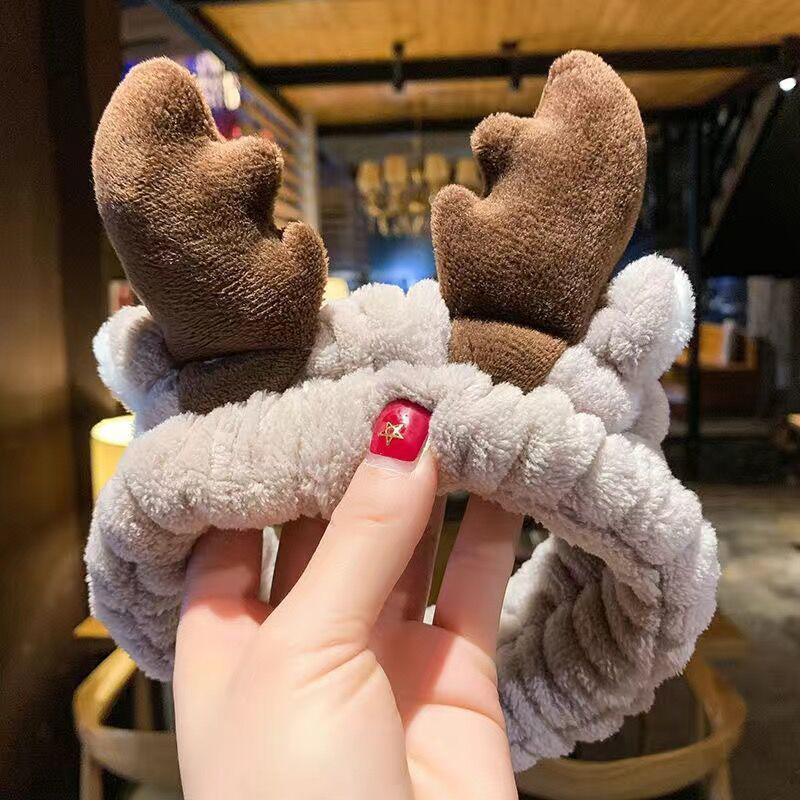 Hairband Cat Coral Plush Headband Cute Soft Hair Bow Headband Hairband Wash Face Makeup Headband Bandage Accessories