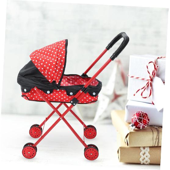 Vaguelly Doll Stroller Hand Cart Babies Dolls Stroller Wagon Furniture Dolly Trolly Dolly Mini Toys for Furniture Dollies Toys Push Cart Little Doll