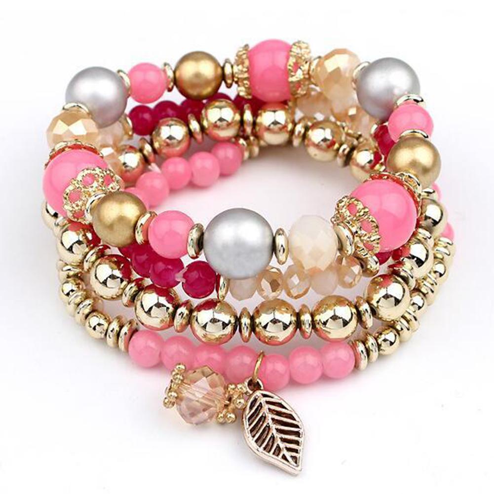 Fashion Creative 4 in 1 Multiple Layer Bracelet Women Elegant All-match Hand Chain