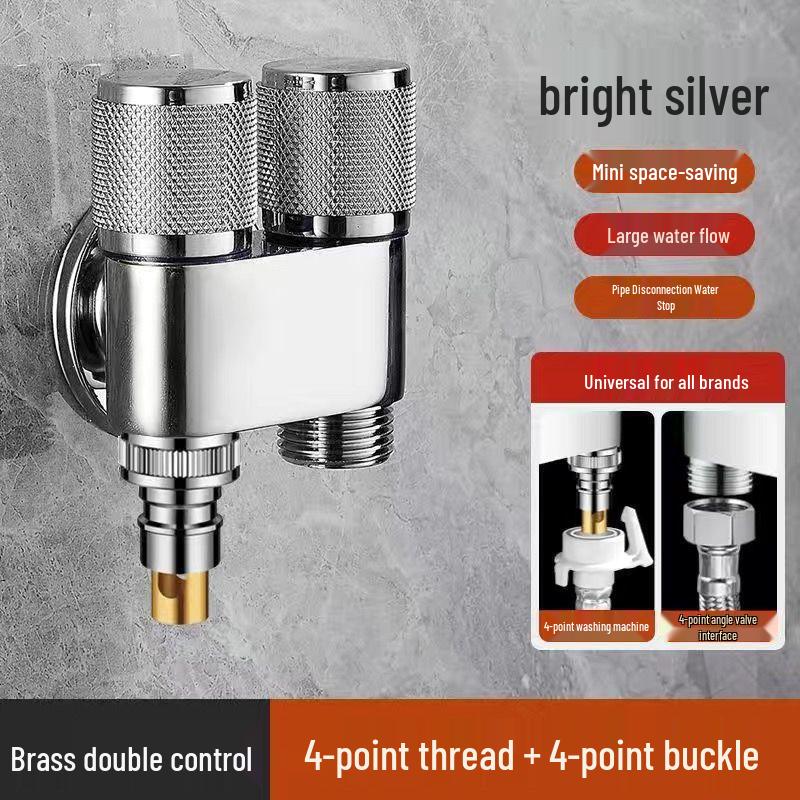 All-Copper Dual-Control Water Angle Valve Set for Toilets