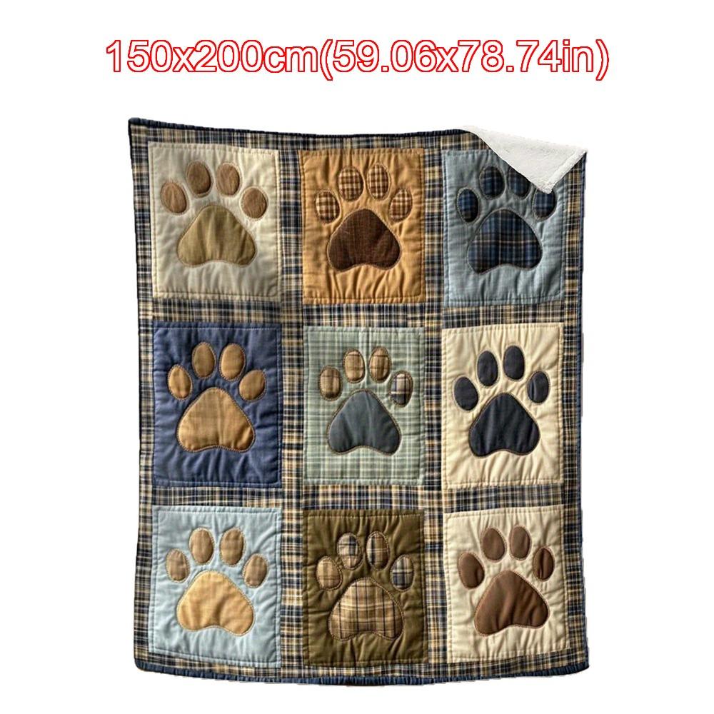 Cartoon Pattern Reversible Blanket Ultra Soft Plush Blanket  for Bed Sofa Couch