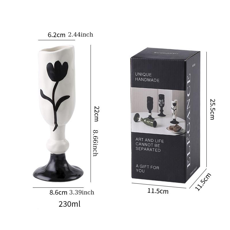 Couple Mugs, Ceramic Coffee Cups , Elegant High Foot Glass, Aesthetic Home Drinkware, Gift for Her/Him, Xmas Present