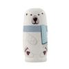 5-Layer Wooden Russian Nesting Dolls: White Big Bear Design for Children's Home Decor and Gifts
