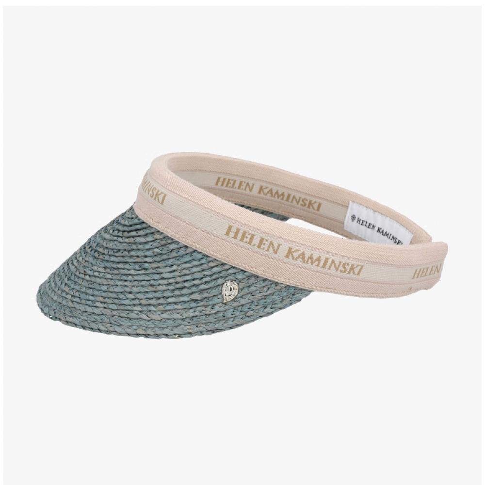 Helen Kaminski Bianca 8 Seaside Natural Logo Visor Sun Cap
