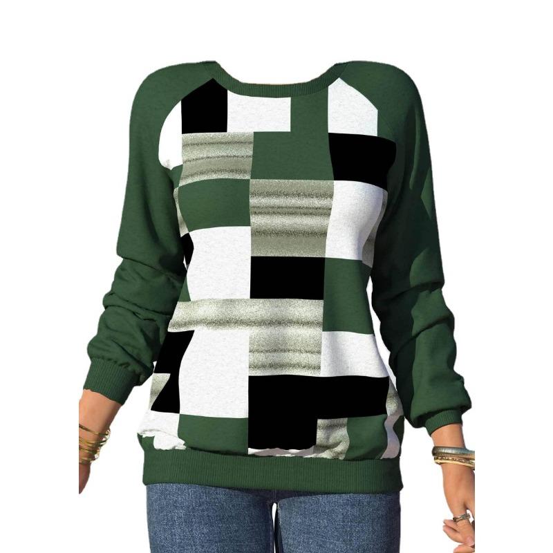 Women's Fashion Casual Spring Fall Long Sleeve O-Neck Pullovers & Long Sleeves