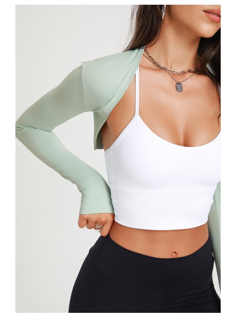 Spring/Summer Long Sleeve Yoga & Dance Cardigan - Solid Color Vest Cover-Up