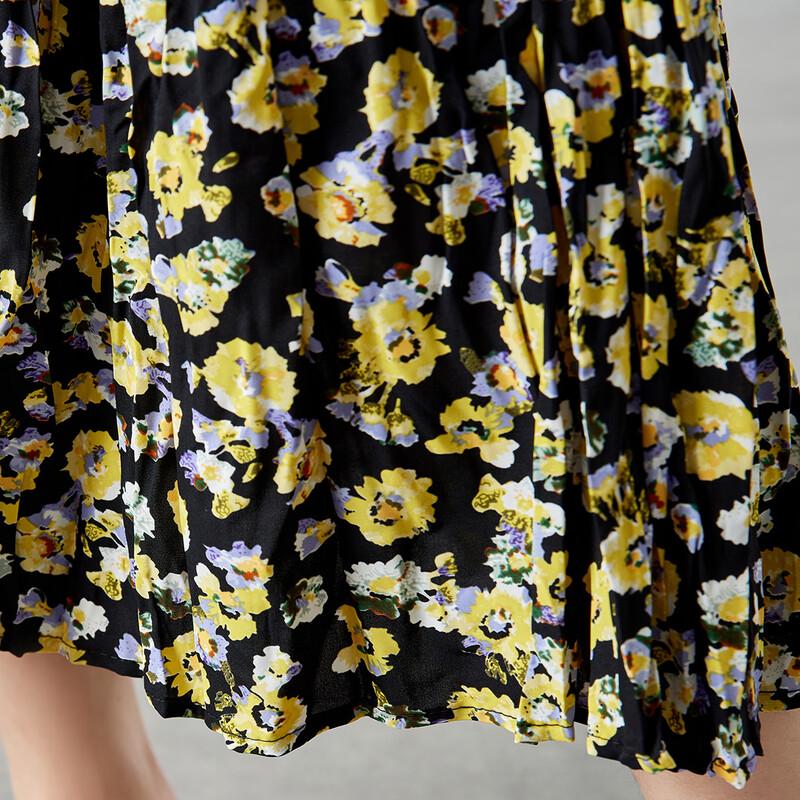 CARBAMMI Floral A-Linien Midi-Rock