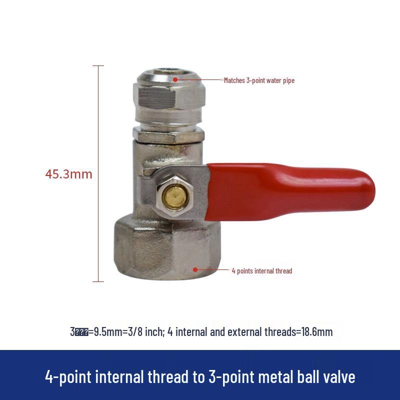 All-Copper Inlet Tee Ball Valve for Pure Water Machine (4-Point, 2-Point, 3-Point)