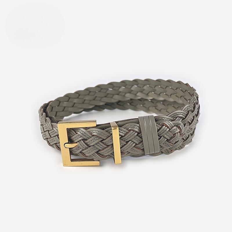 Non-hole Braided Retro Fashion Women's Belt with Casual Pants Jeans Short Skirt Women's Belt