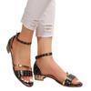 Plus Size Shoes for Women 35-43 Summer Heels Women Buckle Flip Flops Roman 2025 Open Toe Sandals Daily Sandalias De Mujer