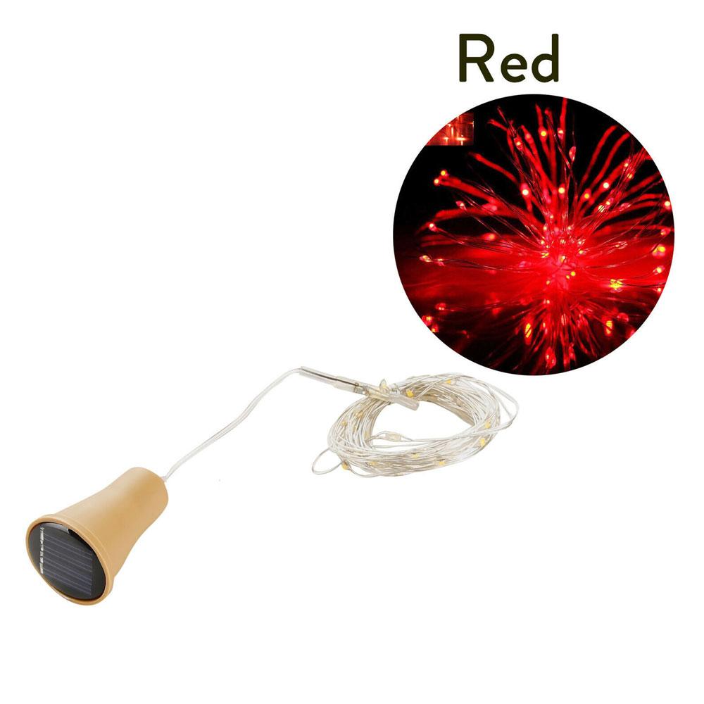 Solar Powered 10LED 20LED Wine Bottle Lights Cork Shape Fairy Lights Garland Christmas Light Copper Wire Home Room Decor Lamp