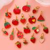 2026 Creative Simple and Versatile New Small Fresh Pendant Colored Dripping Strawberry Apple Cute Pendant Female