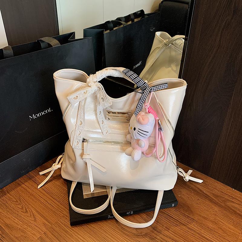 Trendy Solid Color Fashion Handbag Women's 2025 New Simple Texture Underarm Bag Niche Versatile Shoulder Bag