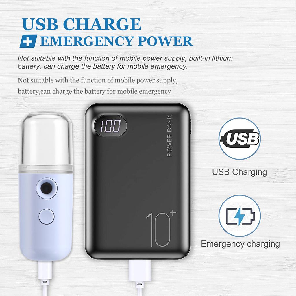 2Pcs USB Charging Facial Mister Portable Nano Mist Spray Humidifier Beauty Spray for Salon Spa Yoga