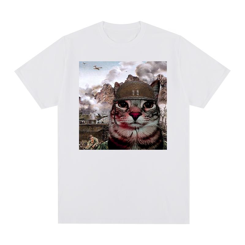 Cat Thousand Yard Stare Vintage tshirt Funny Meme Humor Style Fashion Cotton Unisex T shirt New TEE TSHIRT Womens tops S
