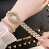 CQ219 Fashionable Women Watch with Diamond Studded Oval Bracelet Quartz Watch Light Luxury Clock Gift Watches for Woman