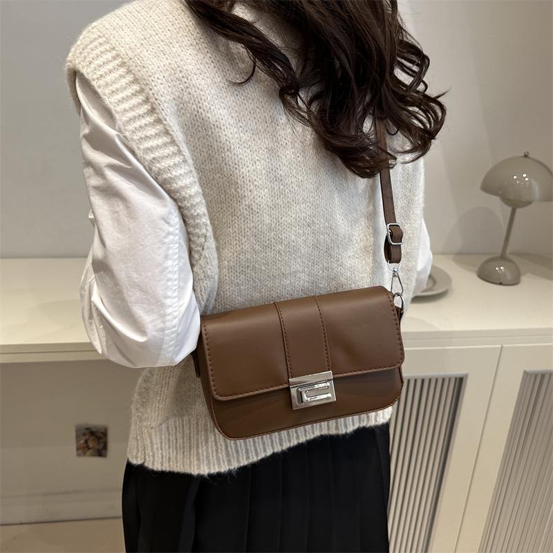 Herbst 2024 Retro Klassische Texturierte Kleine Quadratische Umhängetasche für Damen