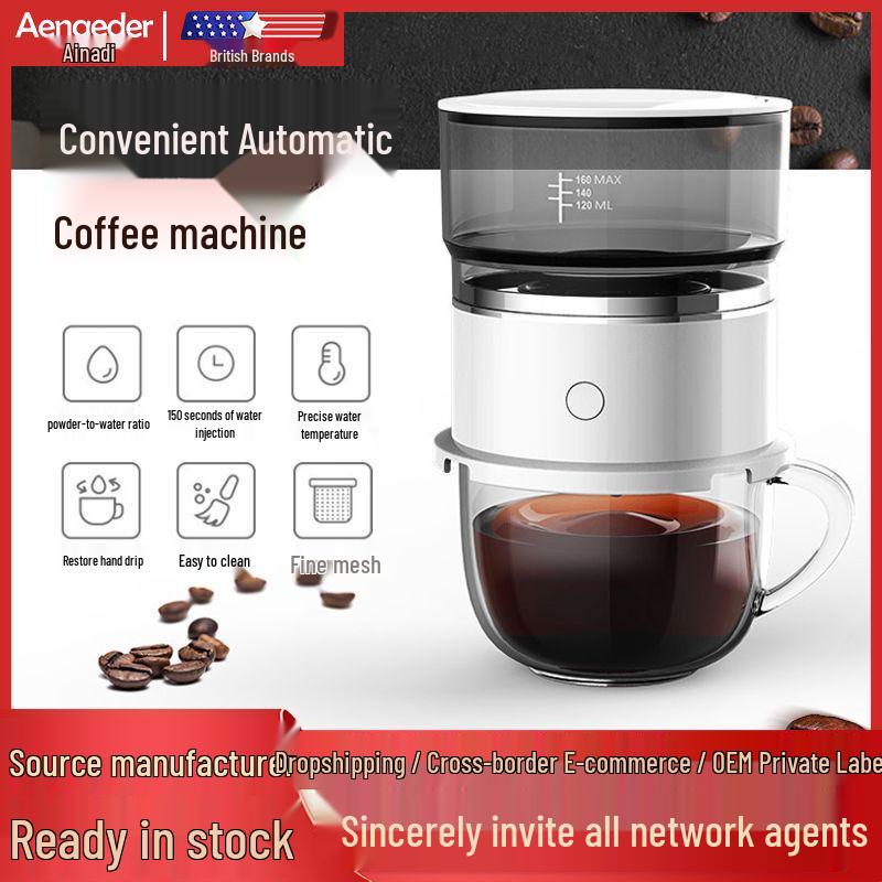 Compact Automatic Coffee Brewer & Grinder