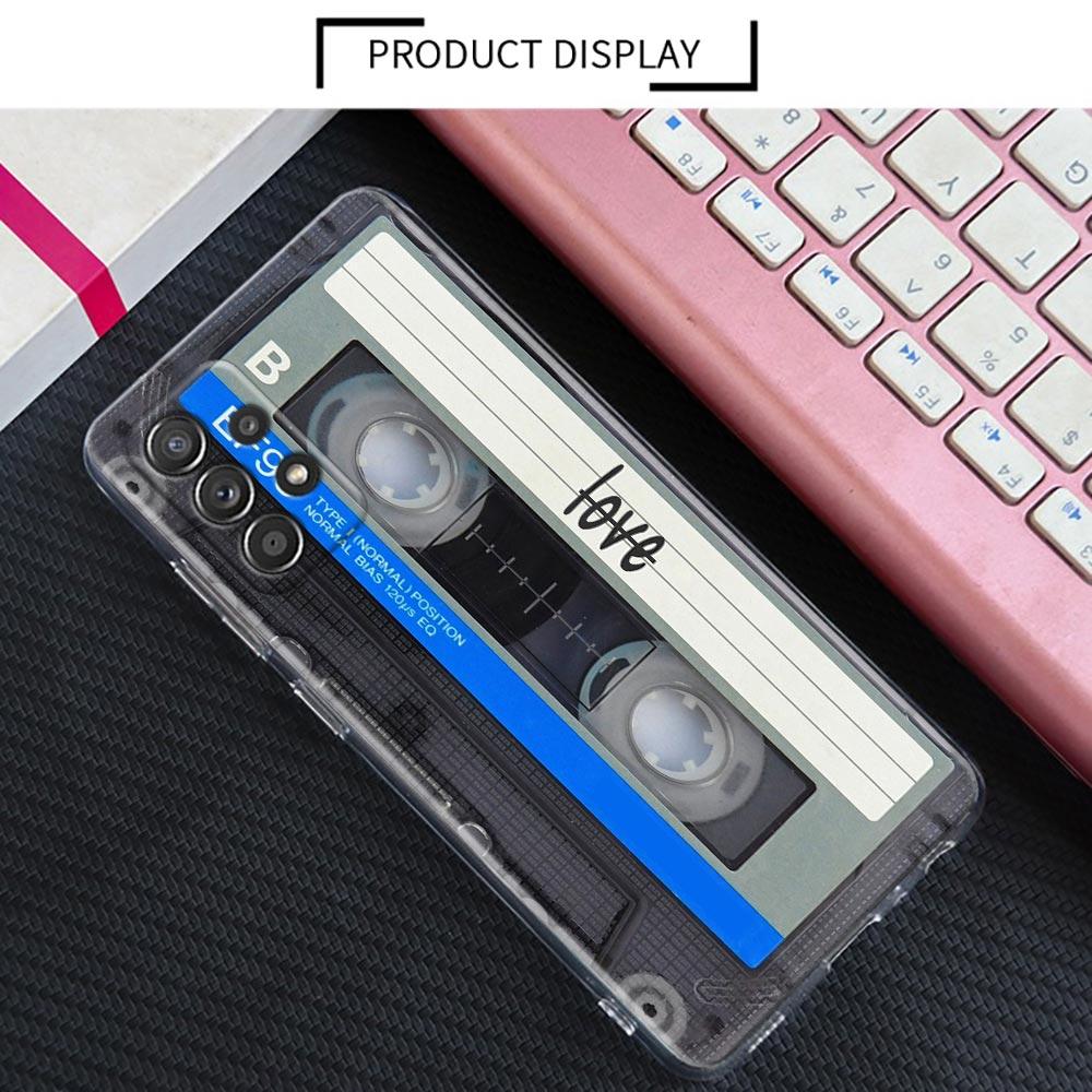 Music Cassette Tape Video Camera Case For Samsung Galaxy A55 A35 A06 A52 5G A53 A72 A53 A15 A51 A33 A32 A41 A22 A23 Phone Cover