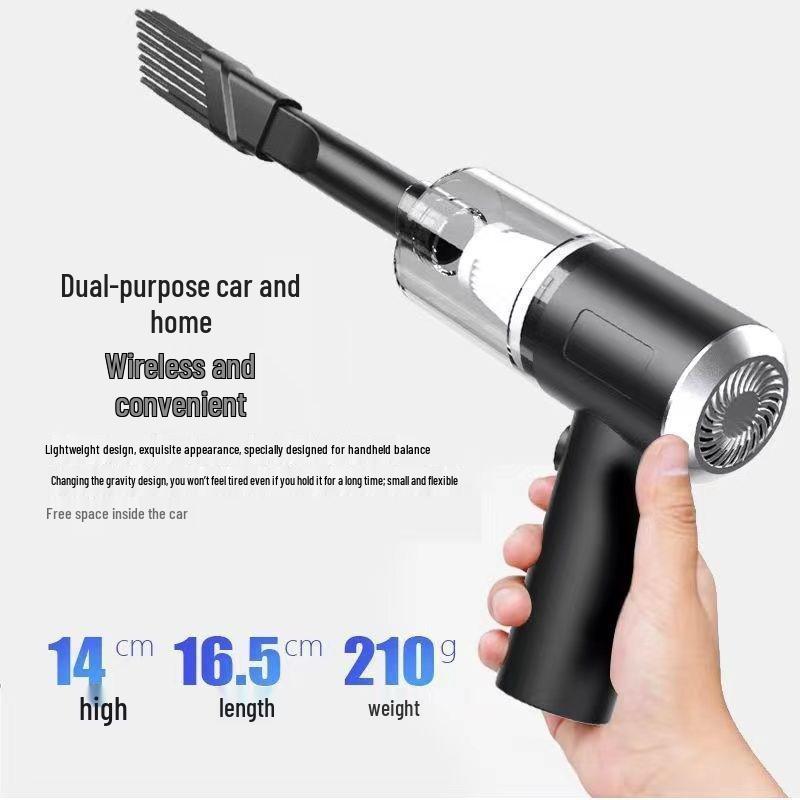 Cordless Handheld Car Vacuum with High Suction & Dual-Use Blow/Suck Function