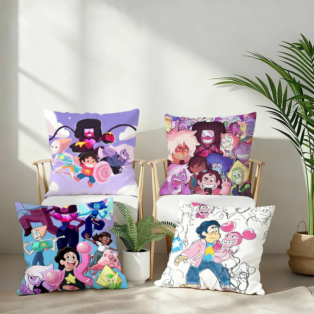 S-Steven Universe Art Pillow Case Plush Fabric Soft Pillowcase Double Sided Print Cushion Cover Household Gifts