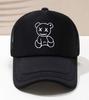 [sproutsy] Mesh Cap, Bear Design, Unisex, Baseball Cap (JP, Number Size, 55.0 cm, Black)