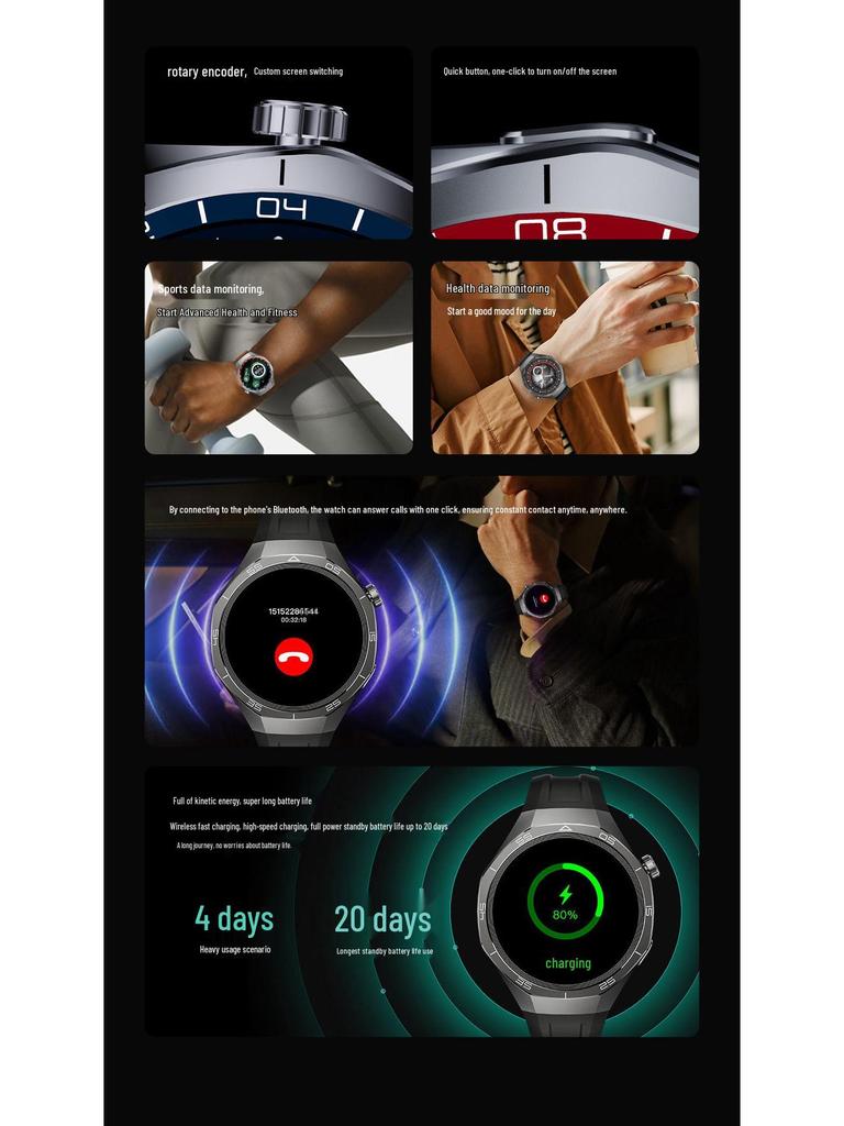 Huawei GT5 Pro Aviation-Grade Aluminum Smartwatch with Bluetooth Calling