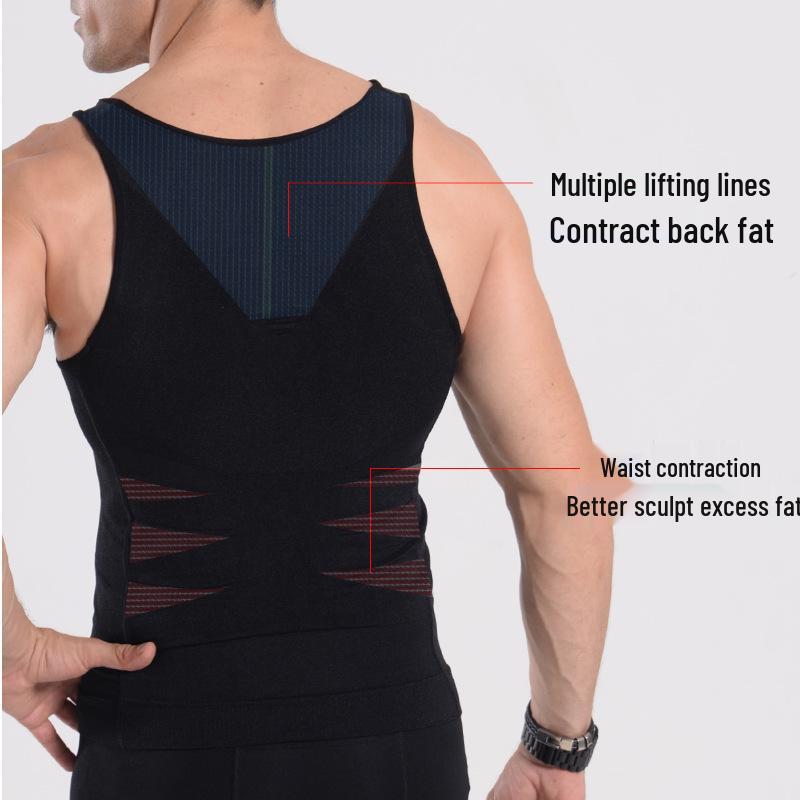 Men's Slimming Body Shaper Vest - Tummy Control & Chest Binder