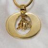 Used 10656 Oval Logo Pendant 7984 Gold Plated Charm Snake Chain Vintage CD Plated Gold Unisex from Japan AUTHENTIC