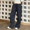 Dam Loose Cargo Byxor Hip Hop Sport Byxor Dragsko Lösa Breda Ben Casual Byxor